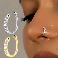 Copper Fake Nose Ring – Hypoallergenic Cuff Earrings for Women