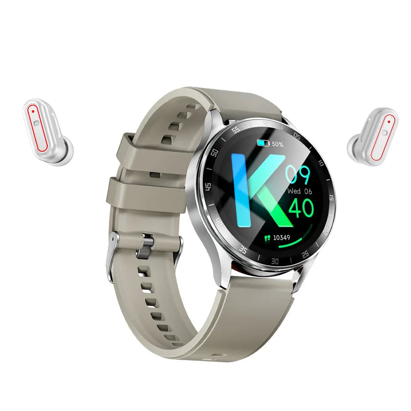 X10 smart watch Bluetooth headset 2-in-1 metal case IP67 waterproof flip sports meter watch