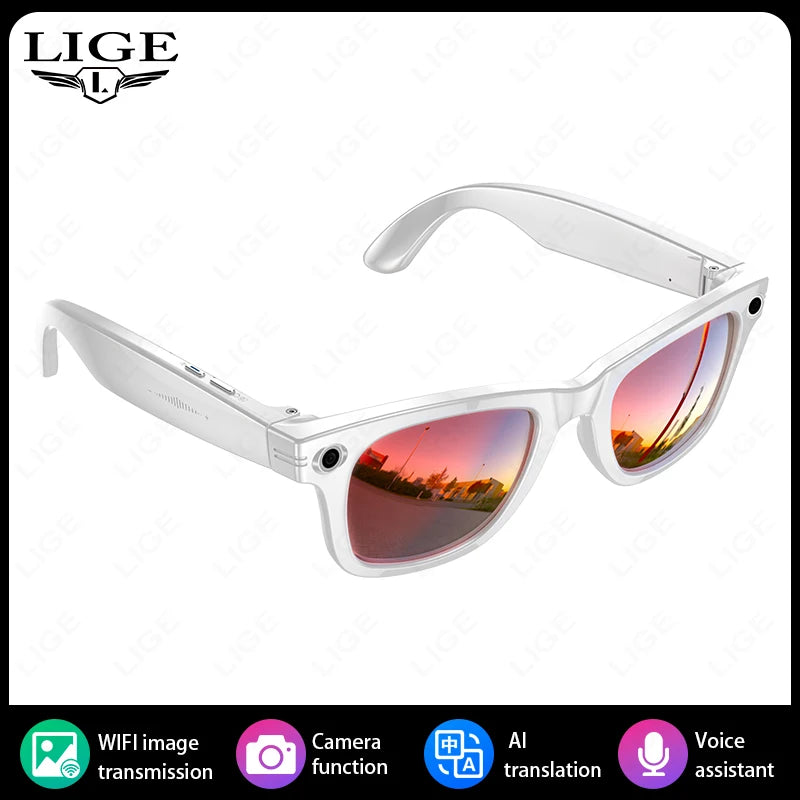AI Smart Glasses with 800W Camera, Video Recording, Bluetooth Call & Translation 🕶️📸