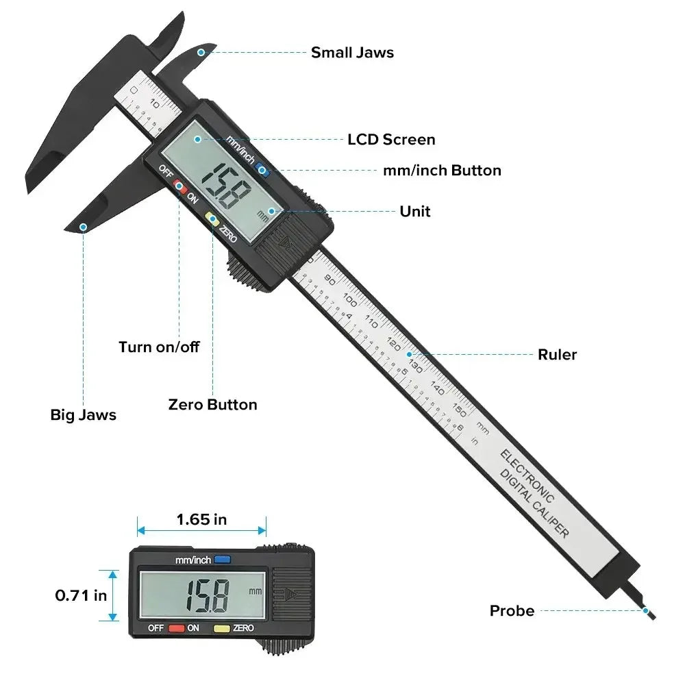 Electronic Digital Caliper – Micrometer Measuring Tool