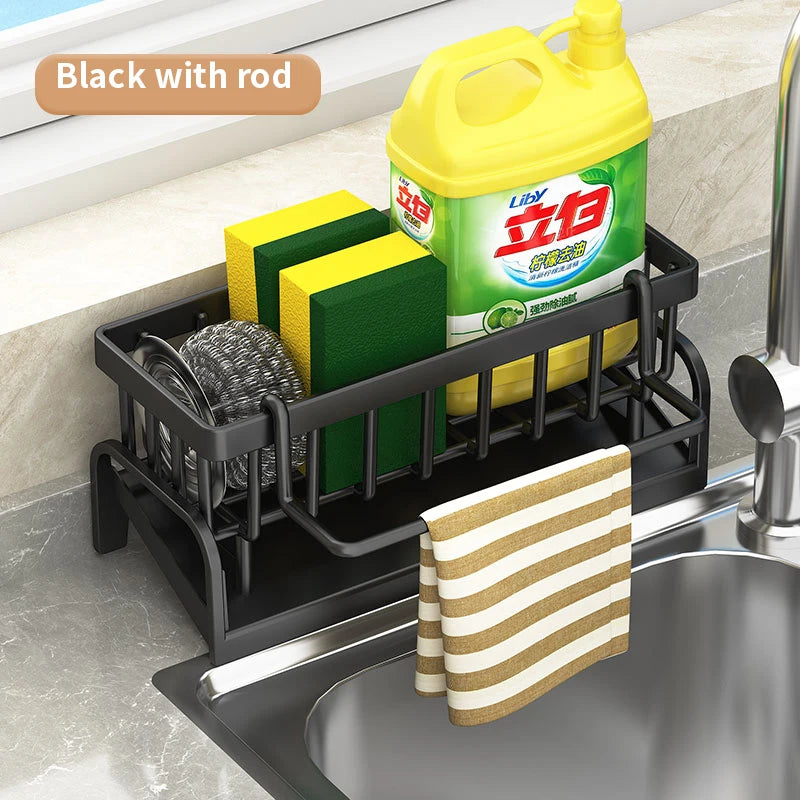 Kitchen Sink Storage Rack – Draining Holder for Sponges, Cloths & Cleaning Supplies