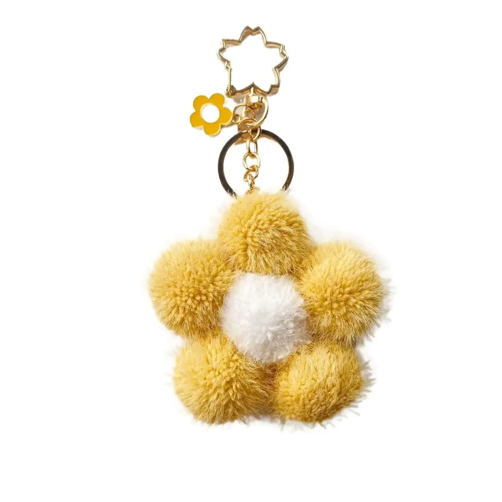 Fashion Key Chains Bag Hanging Pendant Car Keyring Cute Mini Flower Keychain Kawaii Colorful Resin Floral Key Ring