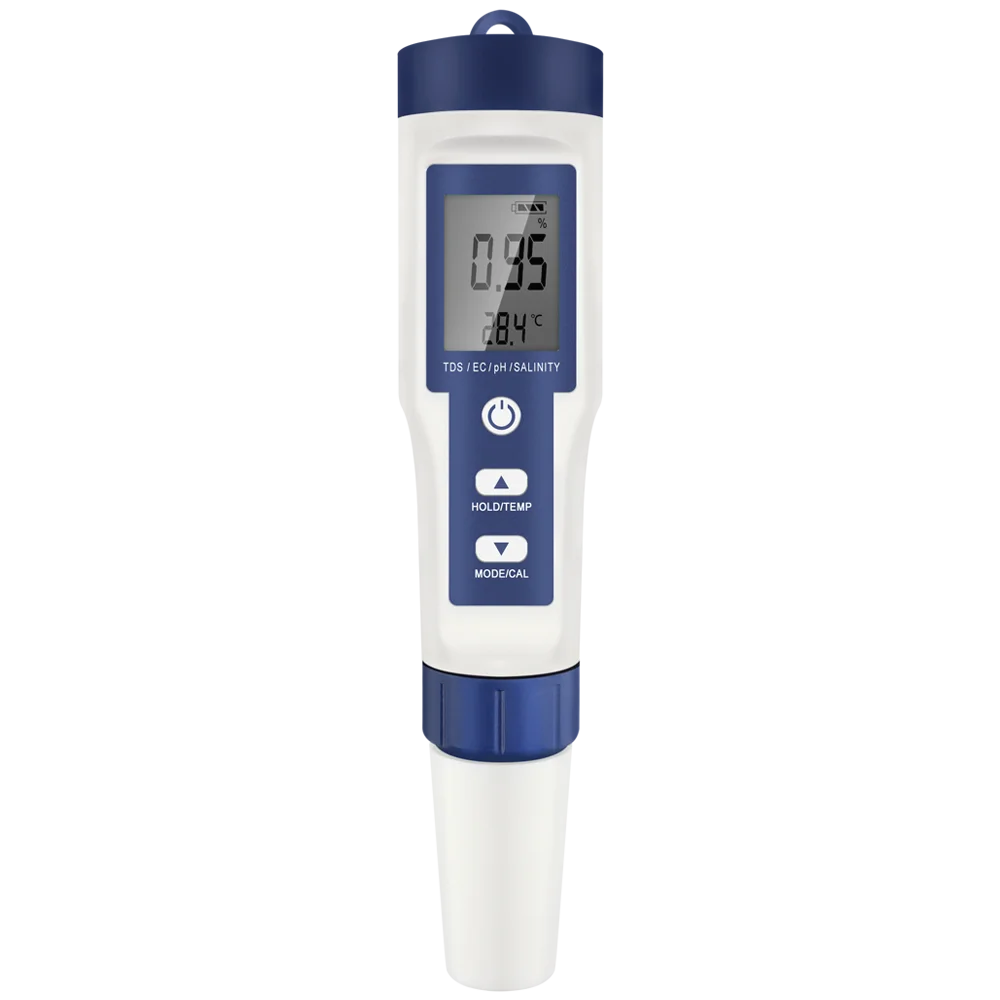 5-in-1 Digital PH/TDS/EC Meter Pen – Aquarium Water Tester with Backlight