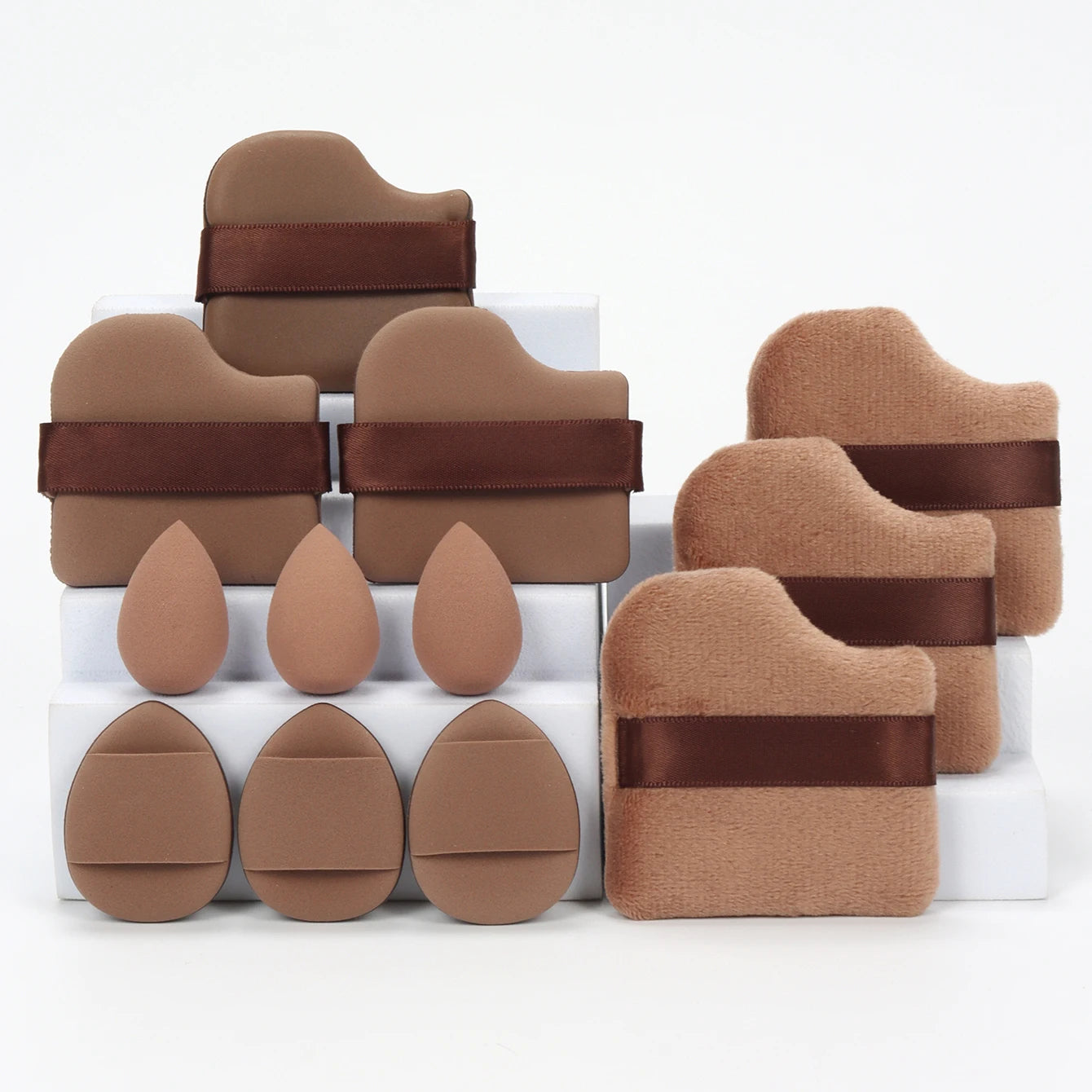 12-Piece All-Purpose Makeup Sponge Set – Powder, Cushion & Beauty Eggs