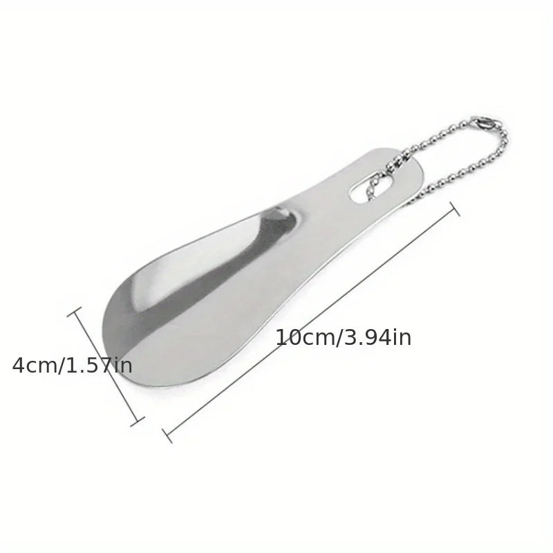 Stainless Steel Shoehorn – Portable Shoe Wearing Aid for Home & Travel