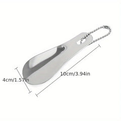 Stainless Steel Shoehorn – Portable Shoe Wearing Aid for Home & Travel