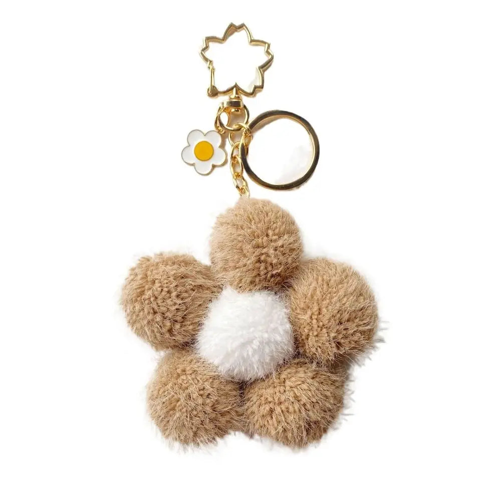 Fashion Key Chains Bag Hanging Pendant Car Keyring Cute Mini Flower Keychain Kawaii Colorful Resin Floral Key Ring