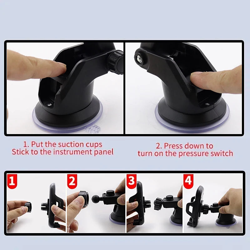 Universal 360° Car Phone Holder – Windshield & Dashboard Mount 🚗📱
