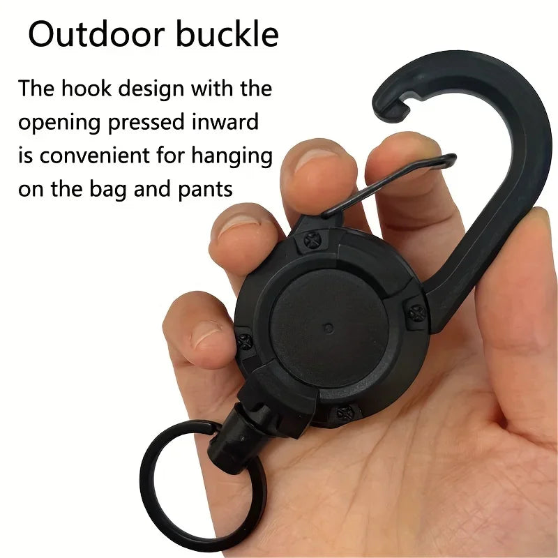Retractable Keychain Holder – Heavy Duty Badge Reel with Carabiner Clip 🔑⛓️