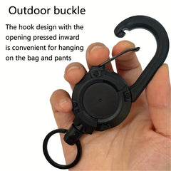 Retractable Keychain Holder – Heavy Duty Badge Reel with Carabiner Clip 🔑⛓️