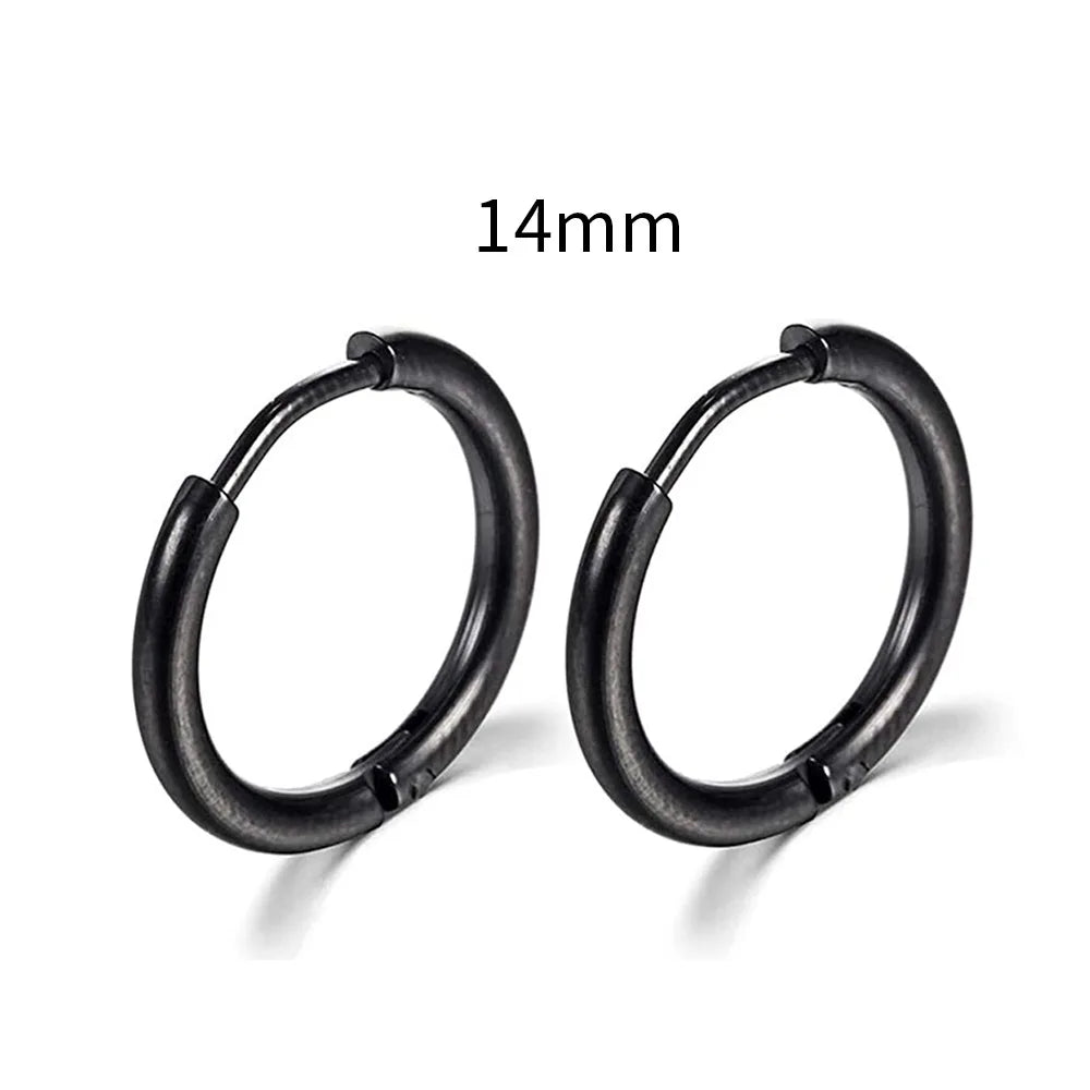 Stainless Steel Small Hoop Earrings – Unisex Cartilage Piercing Jewelry ✨👂
