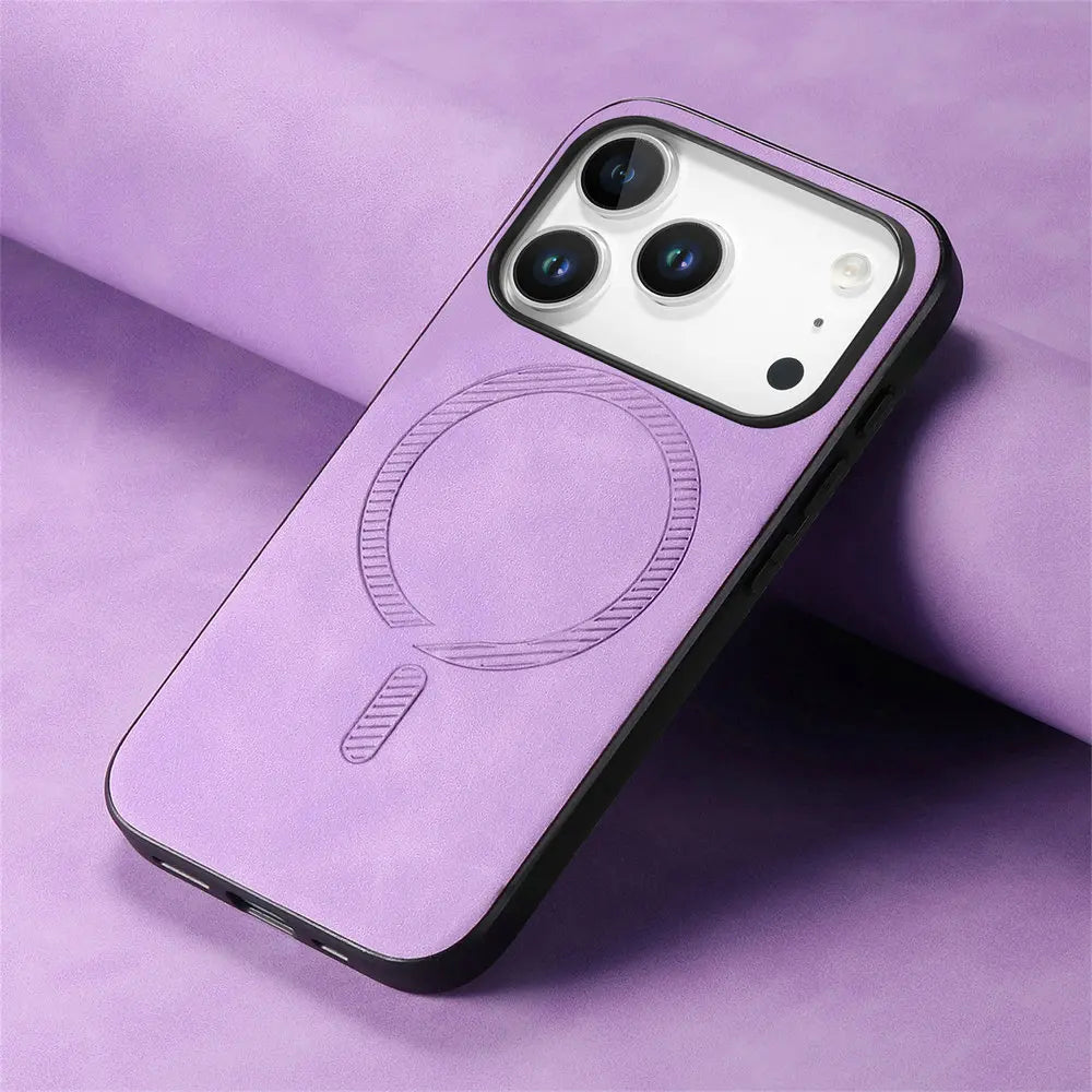 iPhone 17 Pro Max MagSafe Leather Case – Luxury Wireless Charging Cover 📱✨