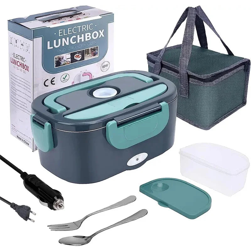1.5L Electric Lunch Box – 60W Portable Food Warmer for Car & Home, Leak-Proof Heater