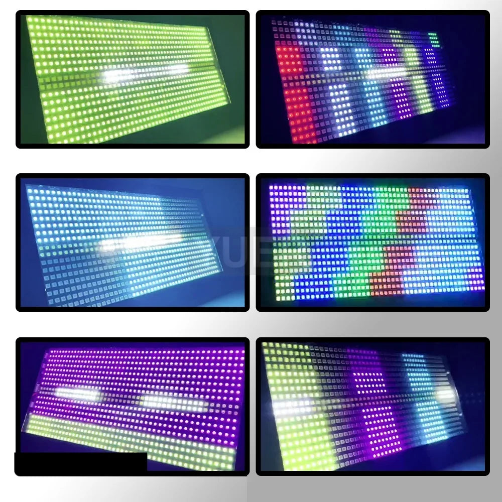 200W LED 48+8 Segment RGB + White Strobe Washing Effect Stage Lighting Party Dj Disco Indoor Club Bar Strobe Lights DMX Control