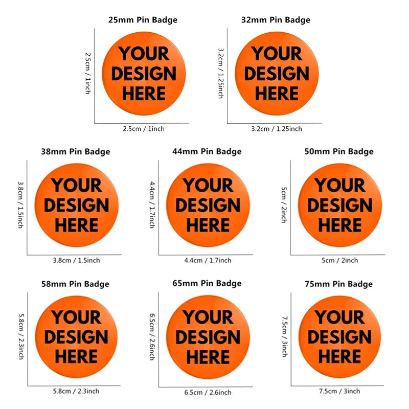“Custom Tinplate Pins & Badges – Personalized Logo or Photo”
