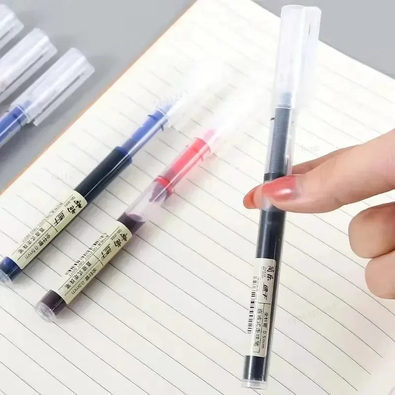 10pcs Needle Gel Pens – High-Quality Liquid Ballpoint, Kawaii Stationery