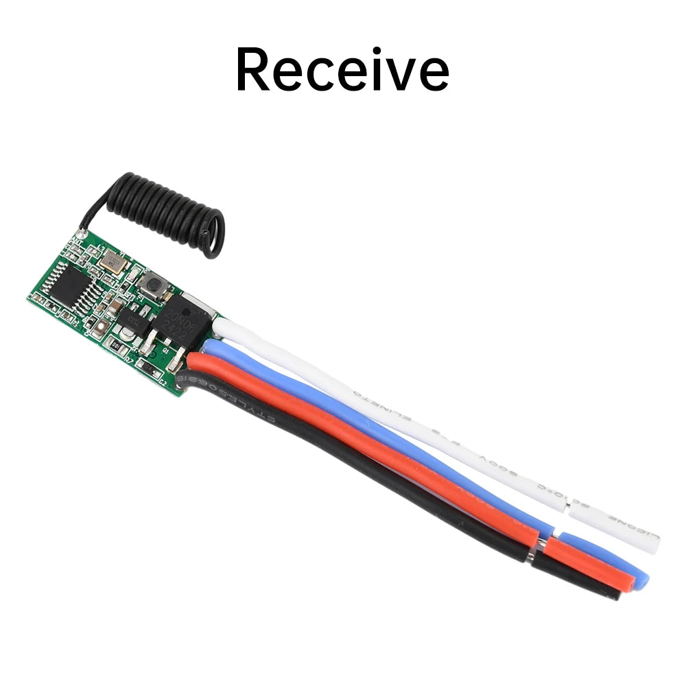 433MHz Wireless Remote Control Switch Long Range Receiver 3.6V 12V 24V and 433 MHz Transmitter LED Remote Control Switch Module