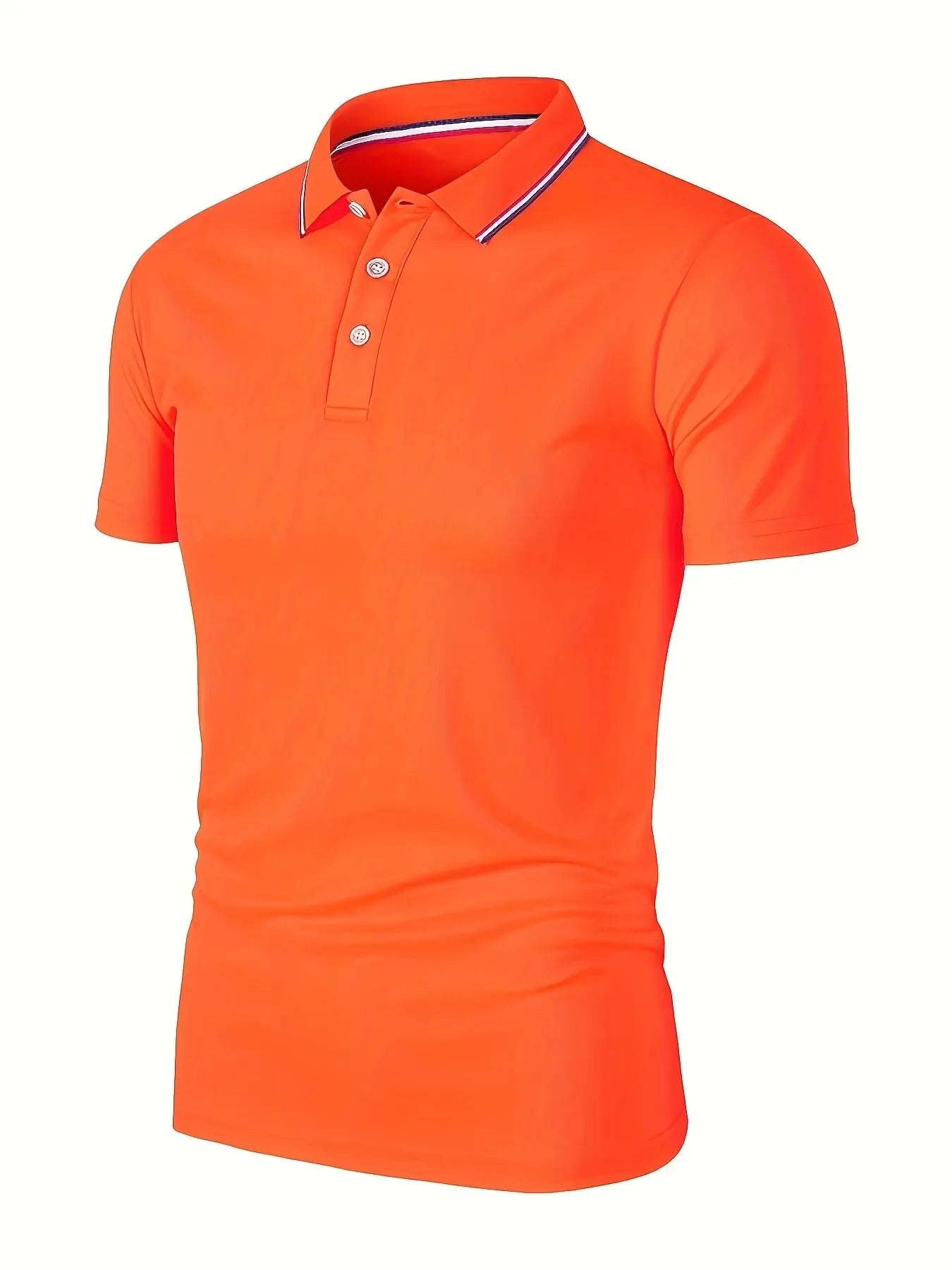 Men’s Summer Polo Shirt 2025 – Breathable Solid Color Short Sleeve T-Shirt