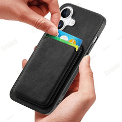 MagSafe 2-in-1 Leather Case for iPhone 17/17 Pro Max – Magnetic Wallet Cover 📱👝