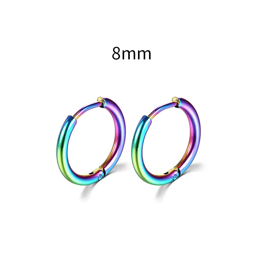 Stainless Steel Small Hoop Earrings – Unisex Cartilage Piercing Jewelry ✨👂