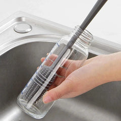 Silicone Bottle Brush – Long Handle Cup & Glass Cleaner Kitchen Tool 🧽🥤