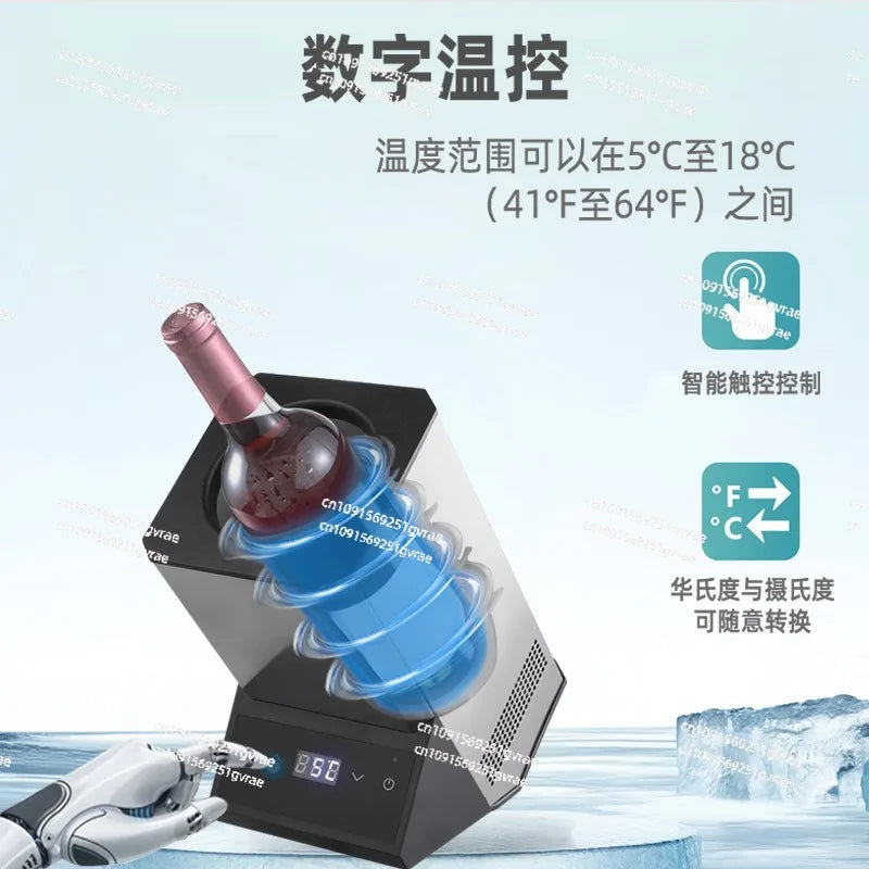 Wine Chiller  Stainless Steel Electronic Ice  Cooler Red  Rapid Cooling Cooler Temperature Control Adjustment