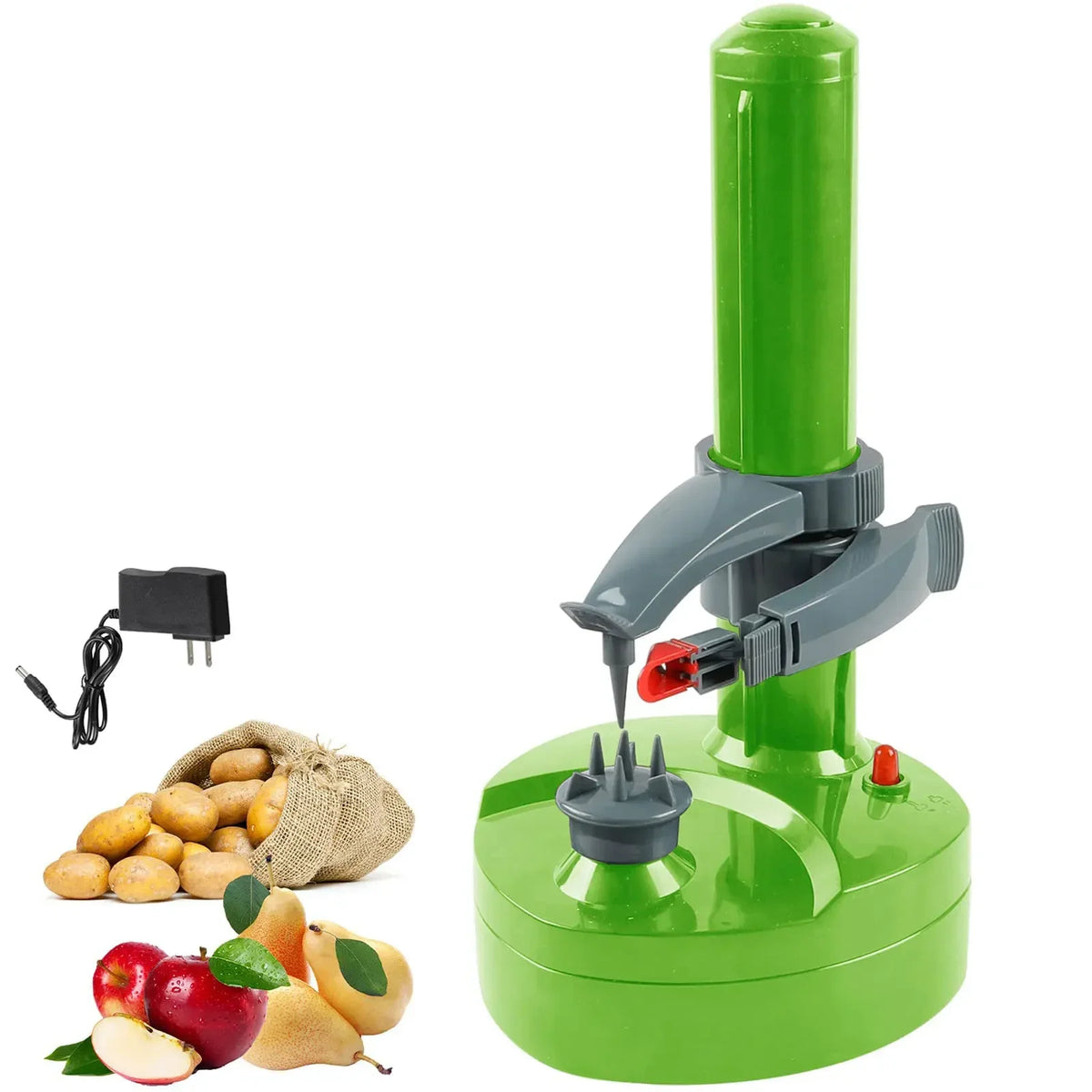 Electric Potato Peeler with 1 Replacement Blades Stainless Steel Automatic Rotating Fruits Fruit Peeler Apple Paring Machine