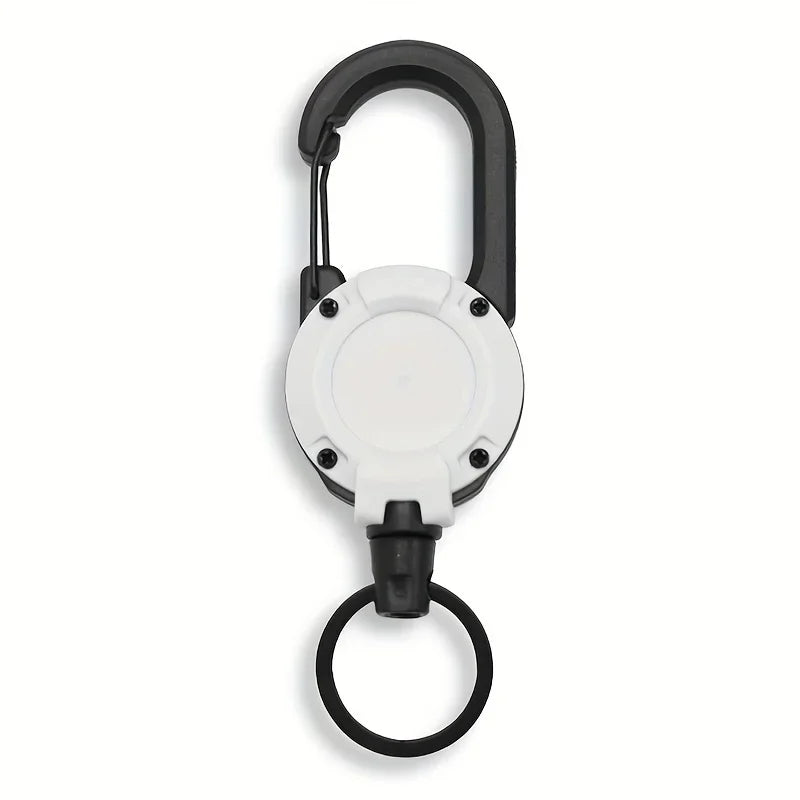 Retractable Keychain Holder – Heavy Duty Badge Reel with Carabiner Clip 🔑⛓️