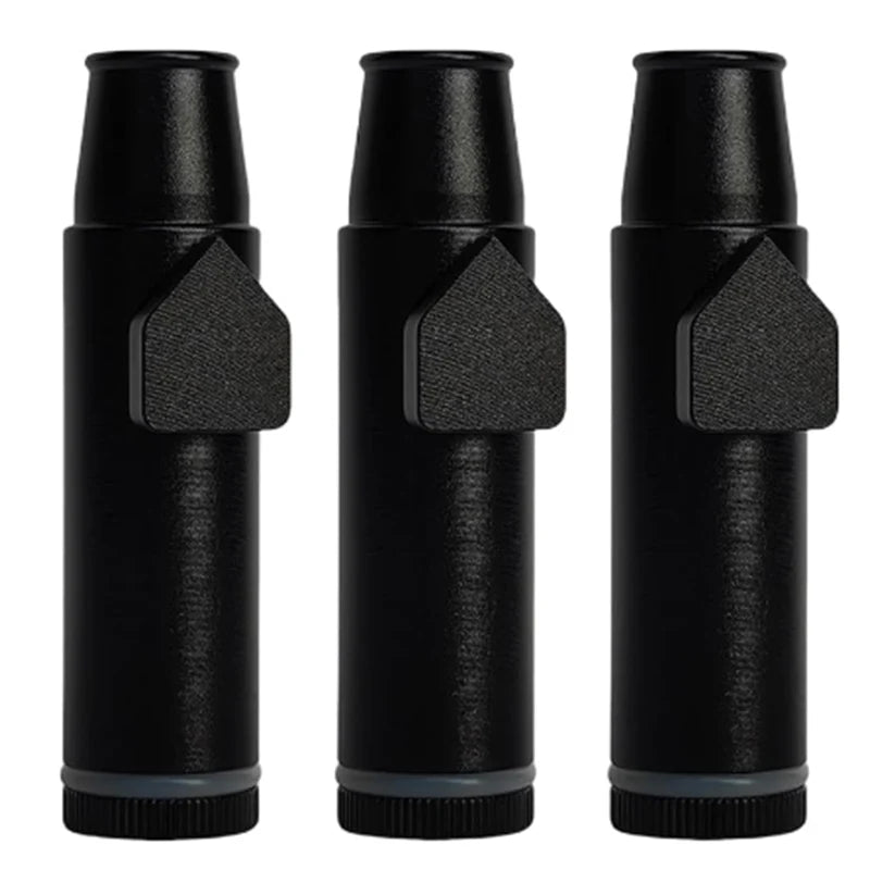 3 Pack Mini Pepper Shaker Premium Metal SnufBullet Spice Dispenser Sweetener Portable Travel Storage