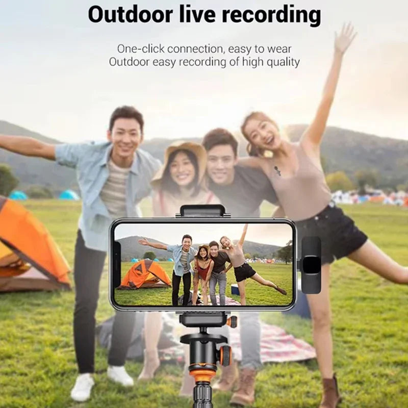 Wireless Lavalier Microphone – Noise Reduction Mic for iPhone & Android