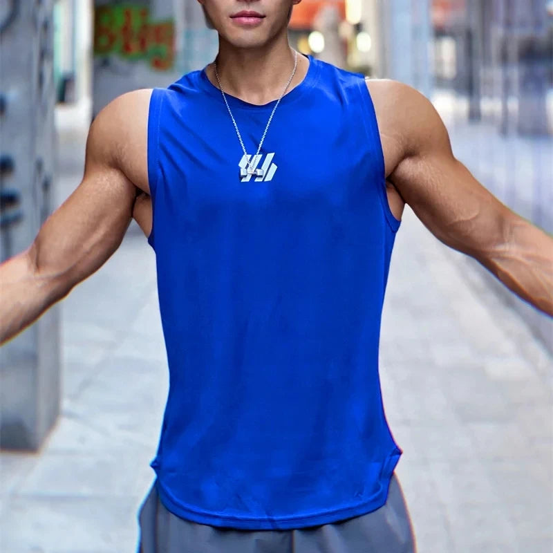 Men’s Summer Gym Vest 2024 – Sleeveless Mesh Tank Top for Fitness & Sports