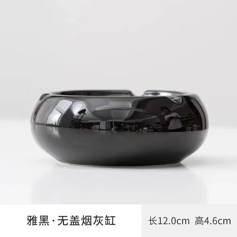 European Ceramic Ashtray with Lid – Creative Home & Office Decor