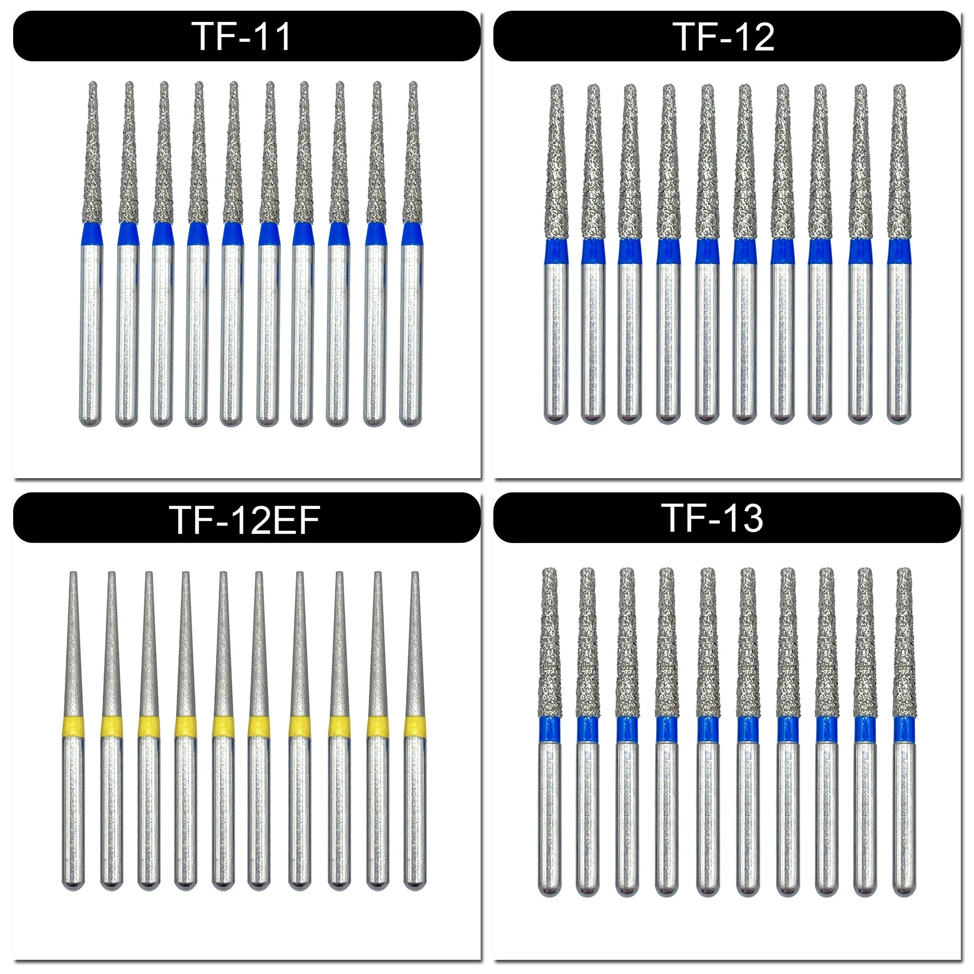 WELL CK 10pcs Dental Diamond Burs – FG Series 1.6mm