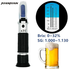 Beer & Wine Wort Refractometer – 0-32% Brix, 1.000-1.120 SG
