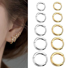 Stainless Steel Small Hoop Earrings – Unisex Cartilage Piercing Jewelry ✨👂