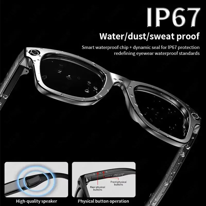 2025 HD Smart Glasses with 800W Camera, ChatGPT, Call & Translate 🕶️✨