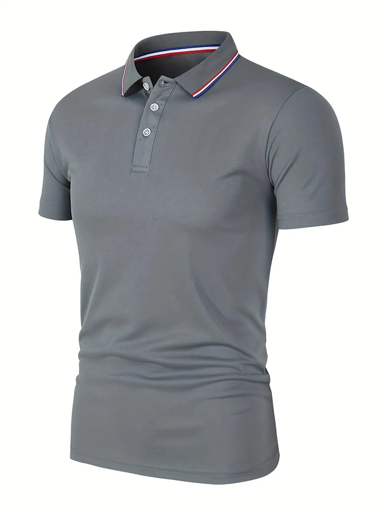 Men’s Summer Polo Shirt 2025 – Breathable Solid Color Short Sleeve T-Shirt