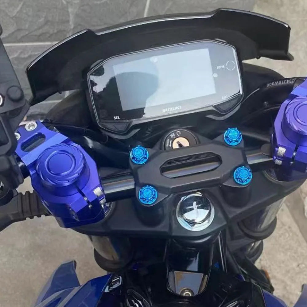 Electric Bike Motorcycle Hexagonal Screw Cap Modification Accessories Electroplated and Burned Titanium Screw Decoration