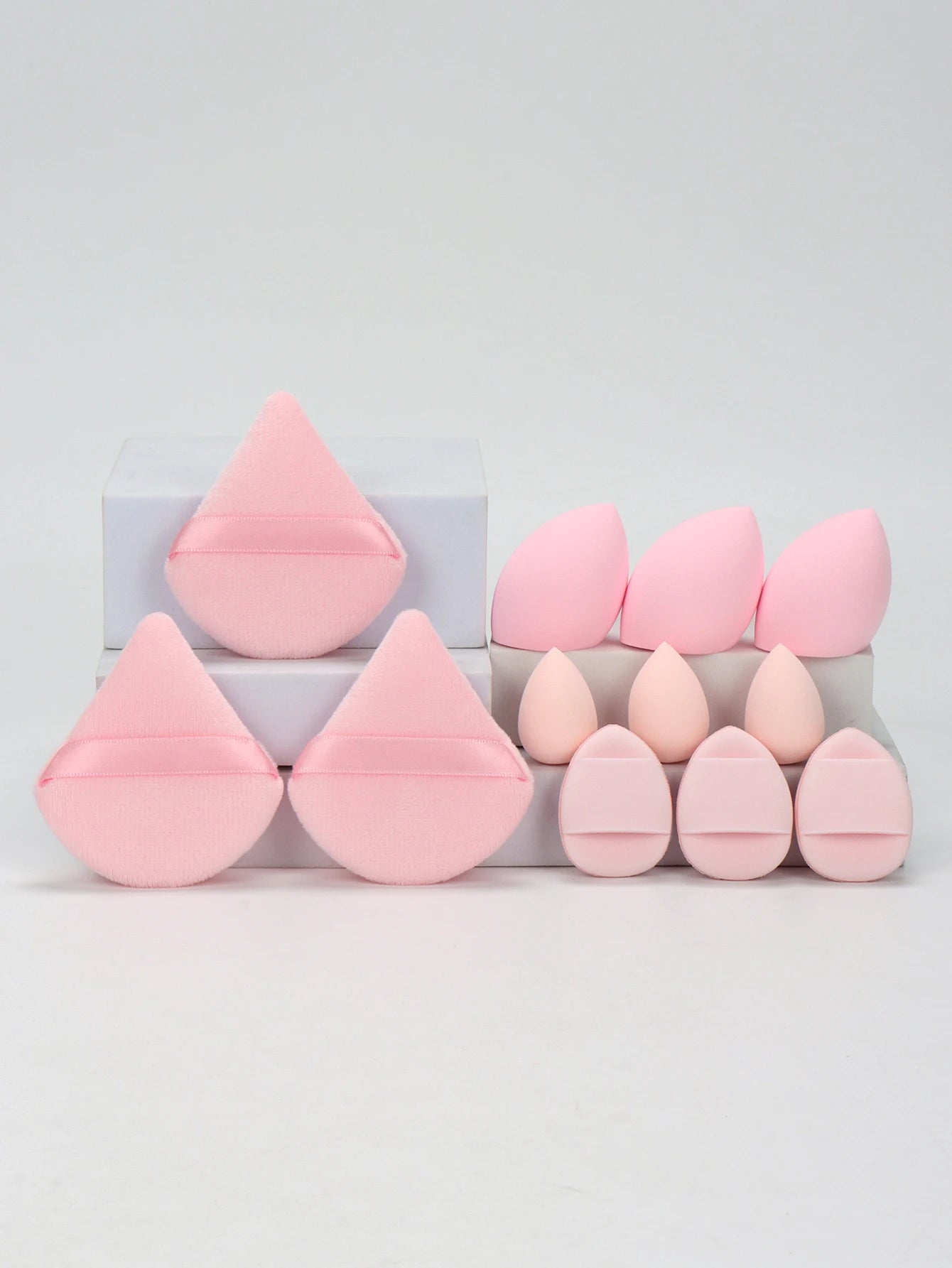 12-Piece All-Purpose Makeup Sponge Set – Powder, Cushion & Beauty Eggs