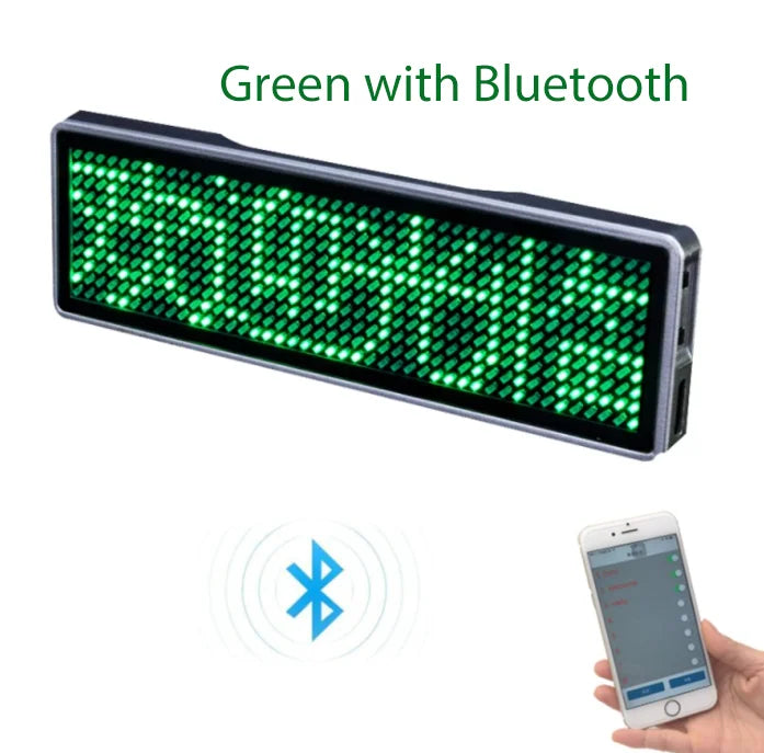 Bluetooth LED Name Badge – Programmable Scrolling Display with Text & Patterns