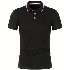 Men’s Summer Polo Shirt 2025 – Breathable Solid Color Short Sleeve T-Shirt