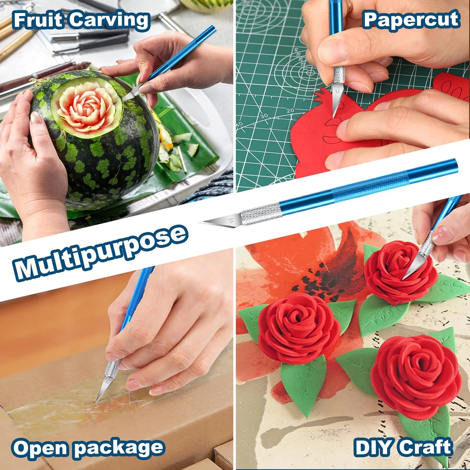 Non-Slip Metal Scalpel Kit – 5 Blades for DIY Repair & Craft