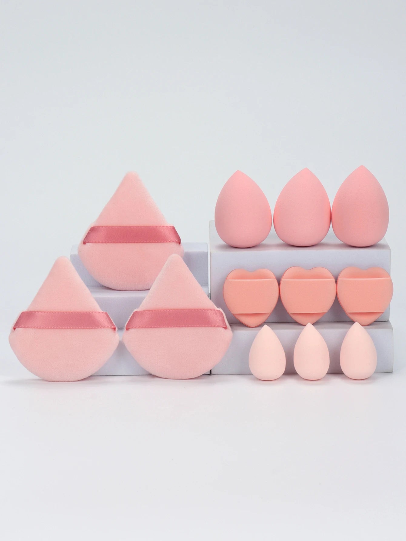 12-Piece All-Purpose Makeup Sponge Set – Powder, Cushion & Beauty Eggs
