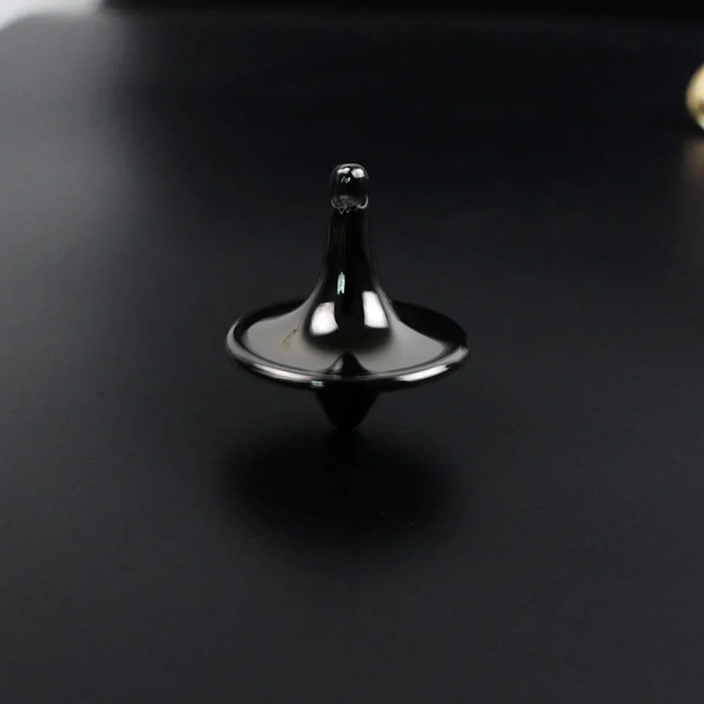 Metal Gyro Spinning Top – Silver Totem Print