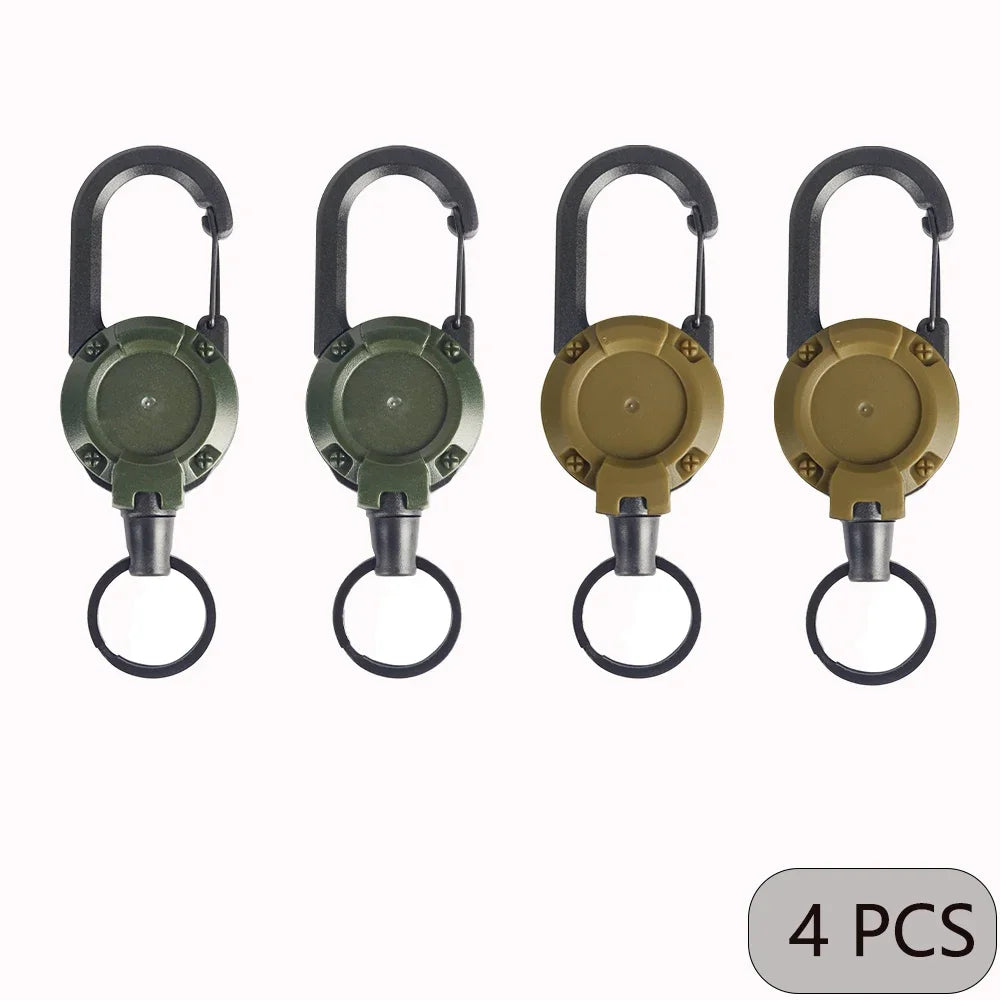 Retractable Keychain Holder – Heavy Duty Badge Reel with Carabiner Clip 🔑⛓️