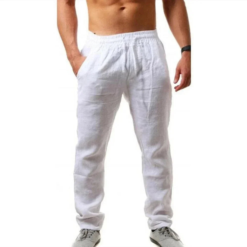 Men’s Summer Casual Pants – Breathable Solid Color Joggers & Fitness Trousers