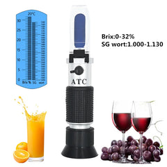 Beer & Wine Wort Refractometer – 0-32% Brix, 1.000-1.120 SG