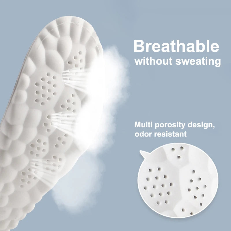 High Elasticity Latex Sport Insoles – Soft Arch Support Shoe Pads, Breathable & Deodorant