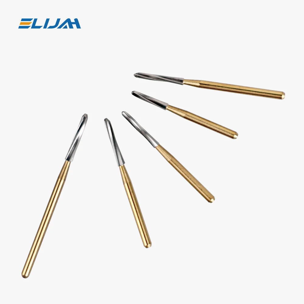 5pcs Dental Endo Z Burs – Tungsten Carbide, 21/25/28mm