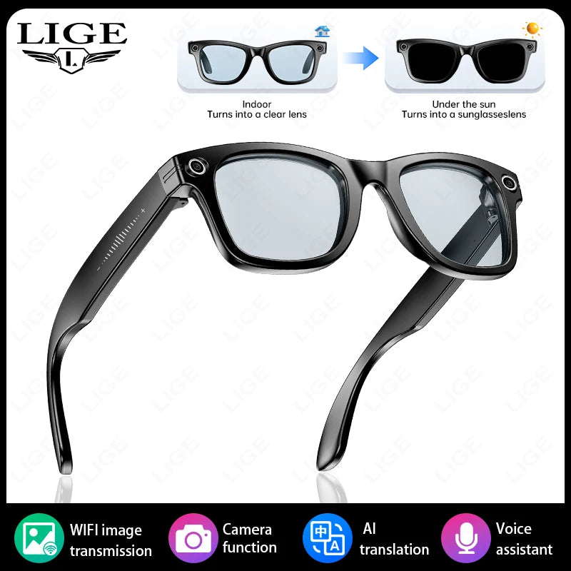 AI Smart Glasses with 800W Camera, Video Recording, Bluetooth Call & Translation 🕶️📸